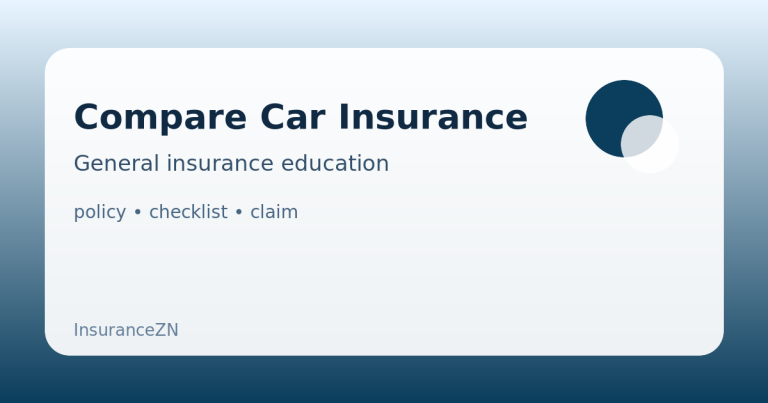 Compare Car Insurance educational guide illustration for InsuranceZN