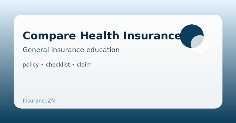 Compare Health Insurance educational guide illustration for InsuranceZN