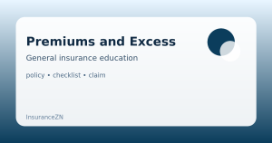 Premiums and Excess educational guide illustration for InsuranceZN